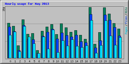 Hourly usage for May 2013