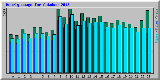 Hourly usage for October 2013