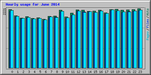 Hourly usage for June 2014