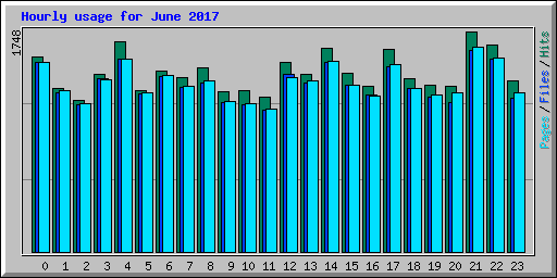 Hourly usage for June 2017