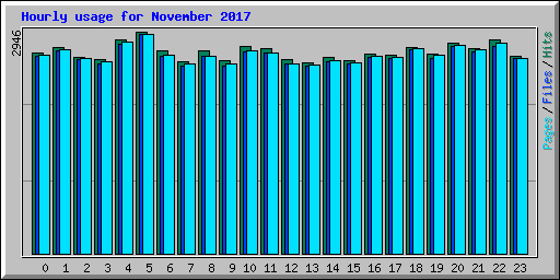 Hourly usage for November 2017