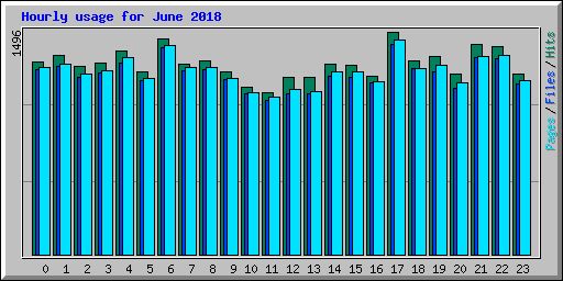 Hourly usage for June 2018