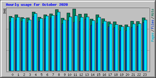 Hourly usage for October 2020