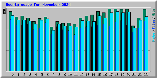 Hourly usage for November 2024