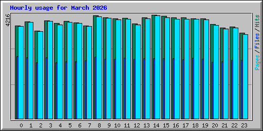 Hourly usage for March 2026